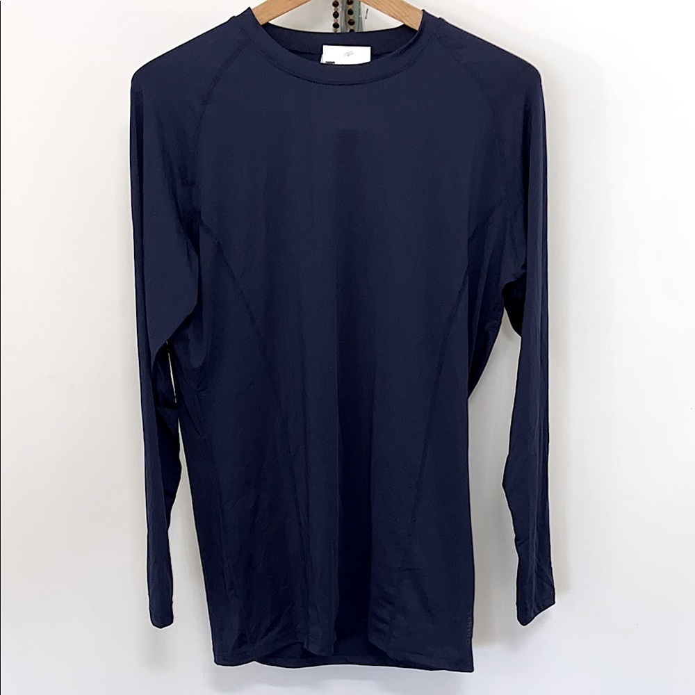 Men's Athlio Navy Long Sleeve Shirt Sz Medium